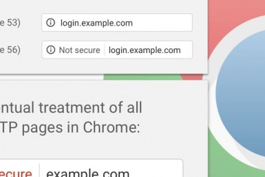 Cảnh báo website không an toàn từ  Google Chrome phiên bản 56