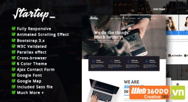 Website khởi nghiệp cho cá nhân và doanhh nghiệp