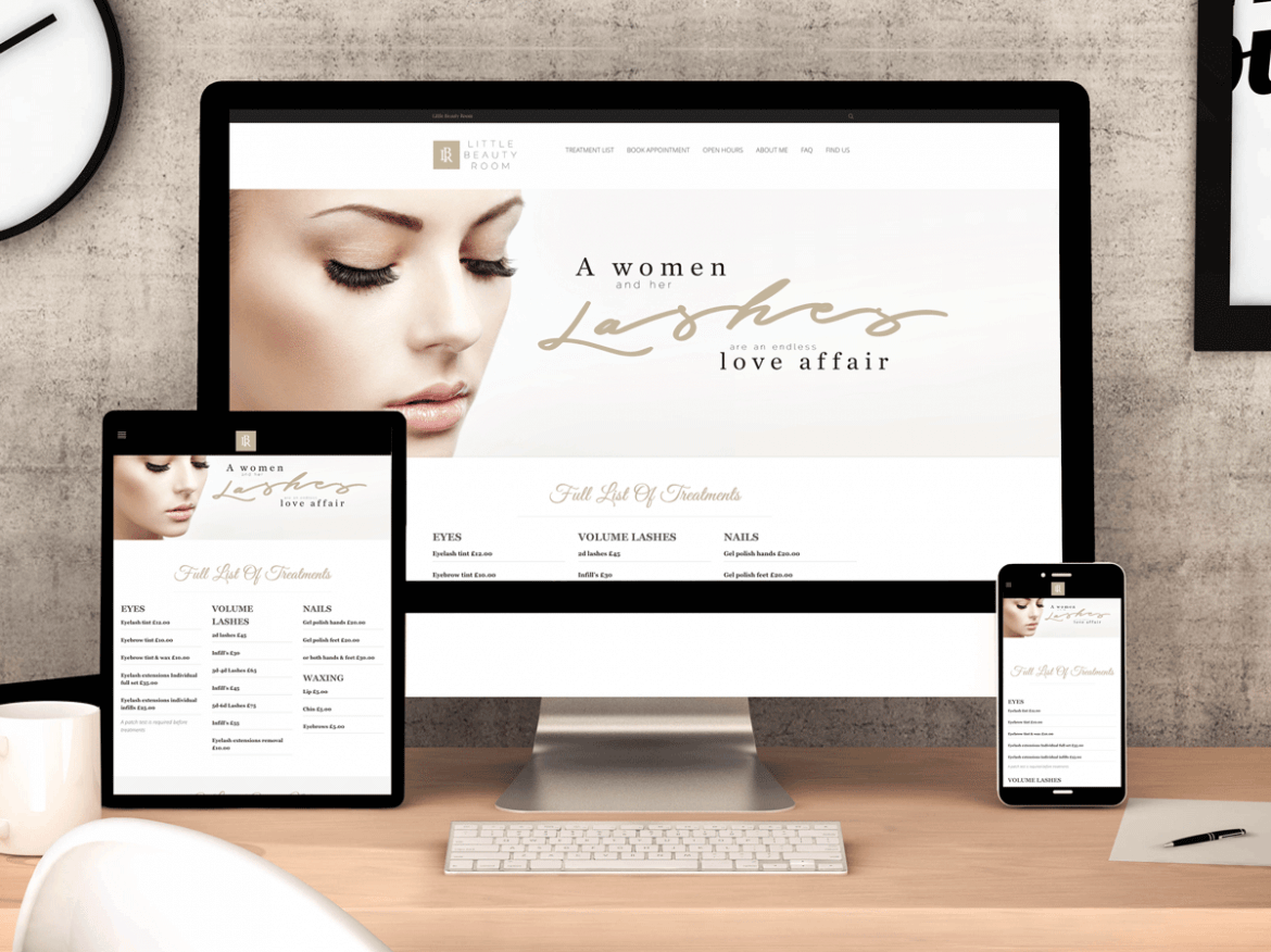 beauty website design