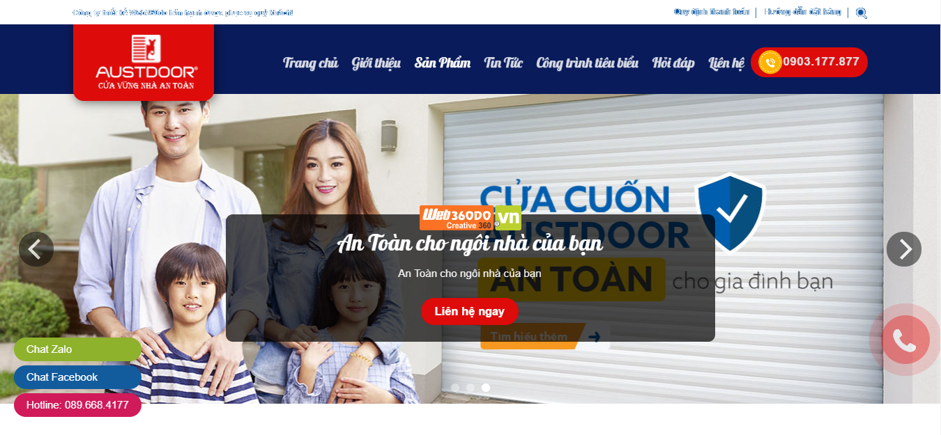 thiết kế web cửa cuốn